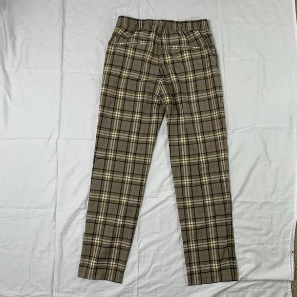 H&M Relaxed fit Beige Plaid Autumn Unisex Plaid Pants - Picture 4 of 4